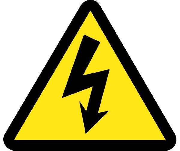 ELECTRIC VOLTAGE HAZARD ISO LABEL