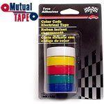 Electrical Tape 5 Assortment Colors per Pack 1/2 X 12 Feet  (12 Packs)