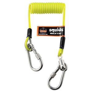 Ergodyne® Squids® 3130M Coiled Cable Lanyards, 7 (Coiled), 51 (Extended), 5 lb