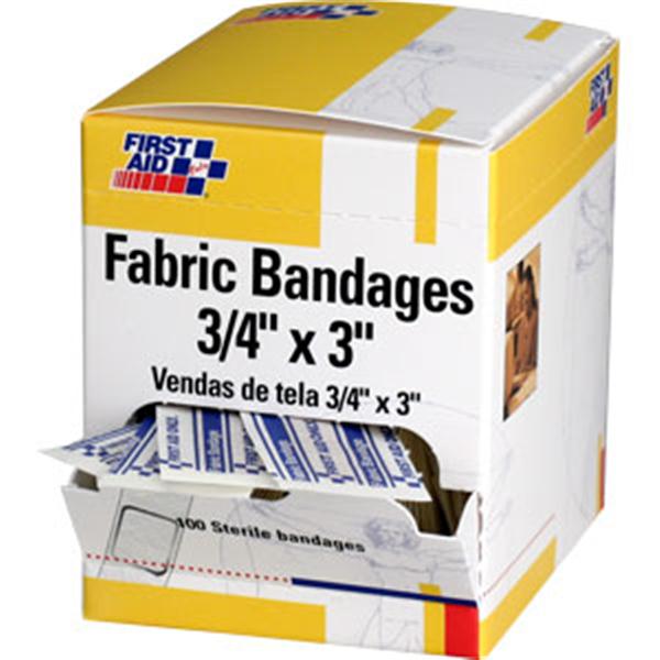 Fabric Bandages, 3/4 x 3, 100/Box