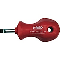 Felo 13037, 7/32 x 1 inch Slotted Stubby Screwdriver - PPC Handle