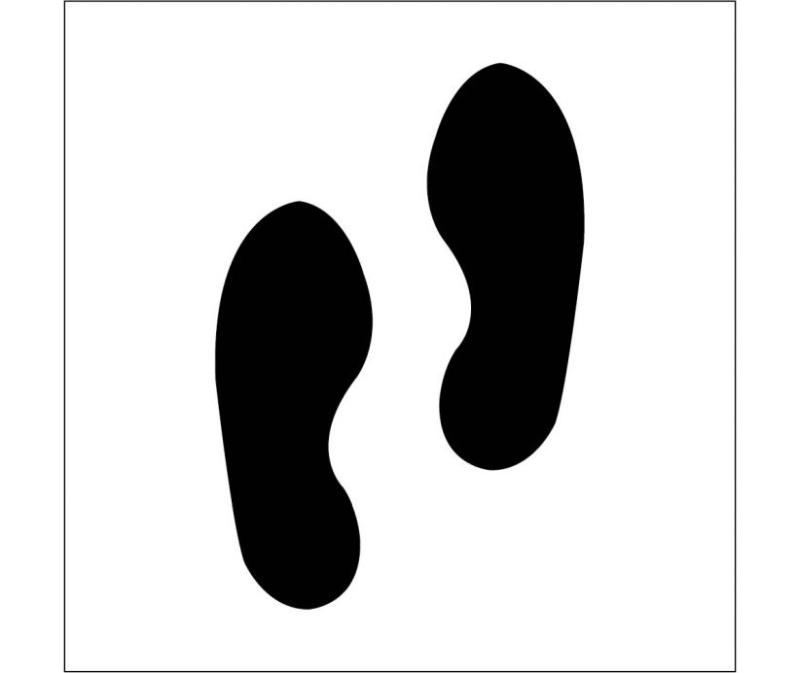 FOOT PRINTS GRAPHIC PLANT MARKING STENCIL