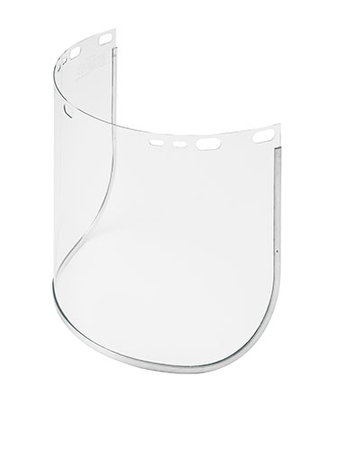 Gateway Safety 8 x 15-1/2 Polycarbonate Aluminum Bound Clear Flat Stock Visors - 10 Pack