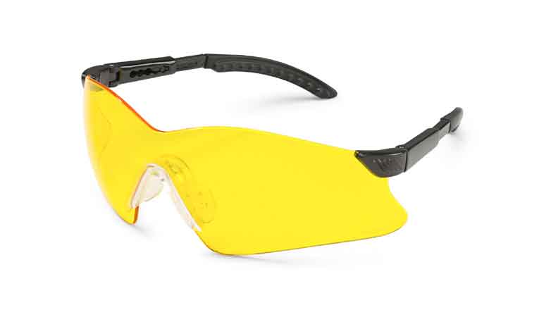 Gateway Safety Hawk® Amber Lens Black Temples Safety Glasses - 10 Pack