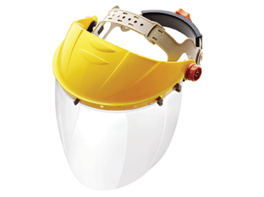 Gateway Safety Venom® Combo Pack  9 x 15-1/2 Clear Visor & Yellow Headgear - 10 Pack