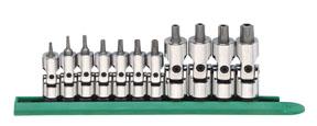 GearWrench 11pc. 1/4 & 3/8 Drive Universal Stubby Tamper Proof Torx Socket Set