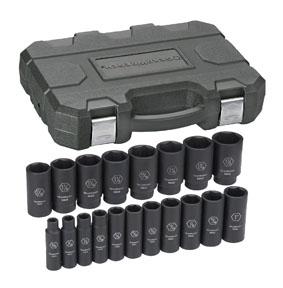GearWrench 1/2 Drive 19pc. 6 Point SAE Deep Impact Socket Set