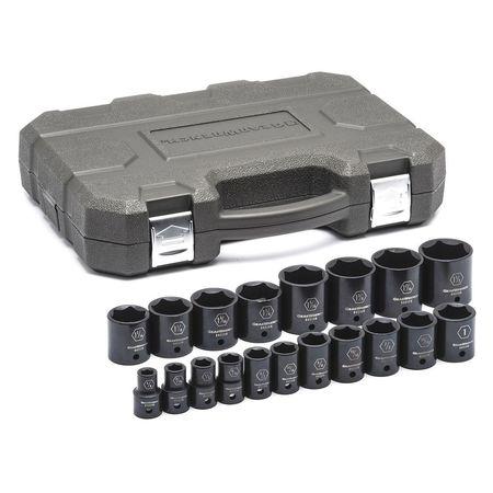GearWrench 1/2 Drive 19pc. 6 Point SAE Standard Impact Socket Set