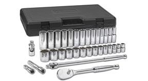 GearWrench 33pc. 1/2 Drive 12 Point Deep/Standard SAE Socket Set