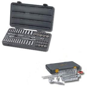 GearWrench  57pc. 3/8 Drive 6 Point SAE/Metric Socket Set With 51pc. 1/4 Drive 6 Point SAE/Metric Socket Set