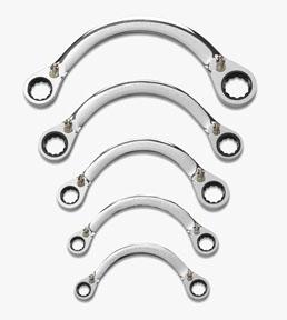 GearWrench 5pc. Metric Reversible Ratcheting Half Moon Wrench Set