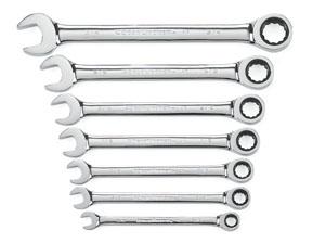 GearWrench 7pc. SAE Combination Ratcheting Wrench Set