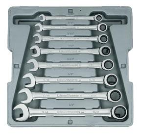 GearWrench 8pc. SAE Combination Ratcheting Wrench Set