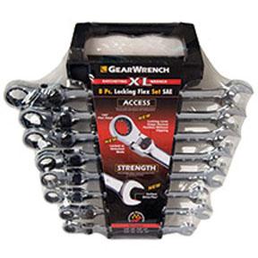GearWrench 9pc. SAE XL Locking Flex Combination Ratcheting Wrench Set