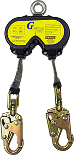 Gemtor SRW-T6 G-Force - 6 ft., 100% Tie-Off  Fall Limiter with Carabiner. Swivel Indicator Snaphooks