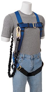 Gemtor VP101-2 Harness with Attached No Pack Energy Absorbing Lanyard 4 Ft