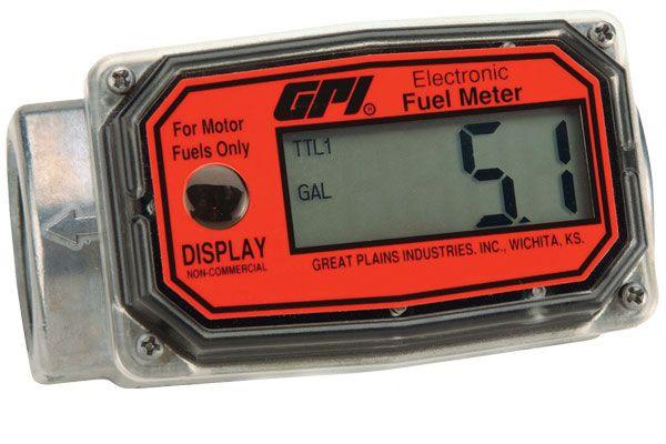 GPI 1-Inch Aluminum Digital Flow Meter, 3-30 GPM
