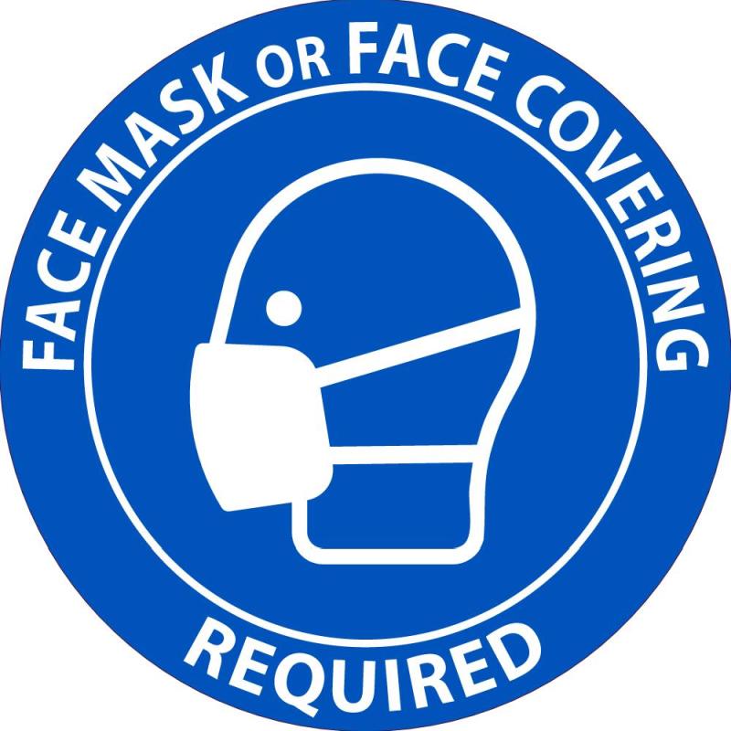 GRAPHIC, FACE MASK OR COVERING REQUIRED