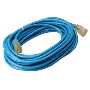 Hi-Vis/Low Temp SJTW Outdoor Extension Cord w/ Lighted End 25 Ft