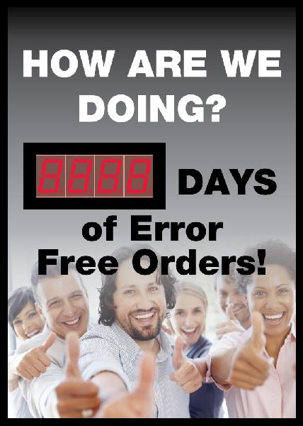 HOW ARE WE DOING  DAYS OF ERROR FREE ORDERS SCOREBOARD
