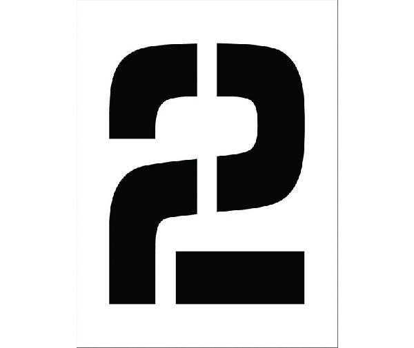 INDIVIDUAL CHARACTER STENCIL 12 NUMBER SET