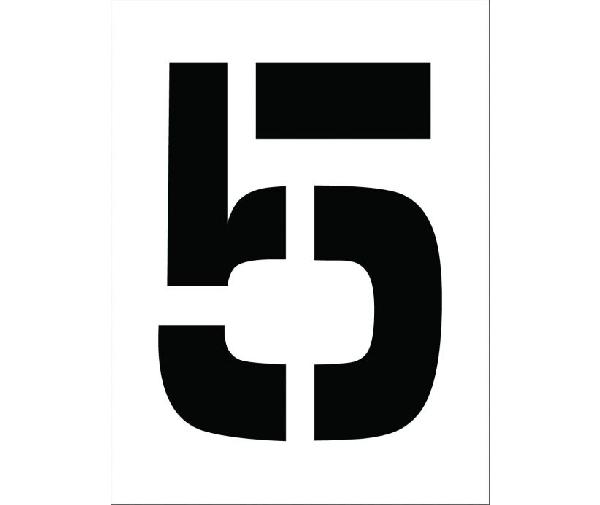INDIVIDUAL CHARACTER STENCIL 12 NUMBER SET