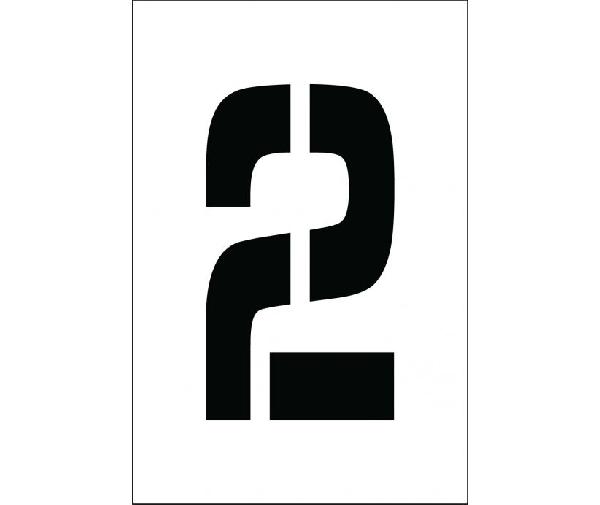 INDIVIDUAL CHARACTER STENCIL 4 NUMBER SET