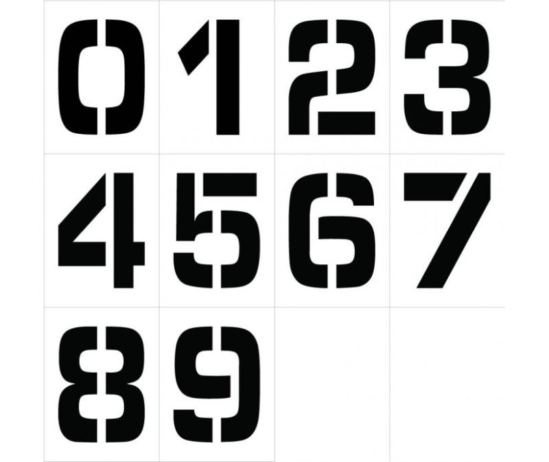 INDIVIDUAL CHARACTER STENCIL NUMBER SET 12
