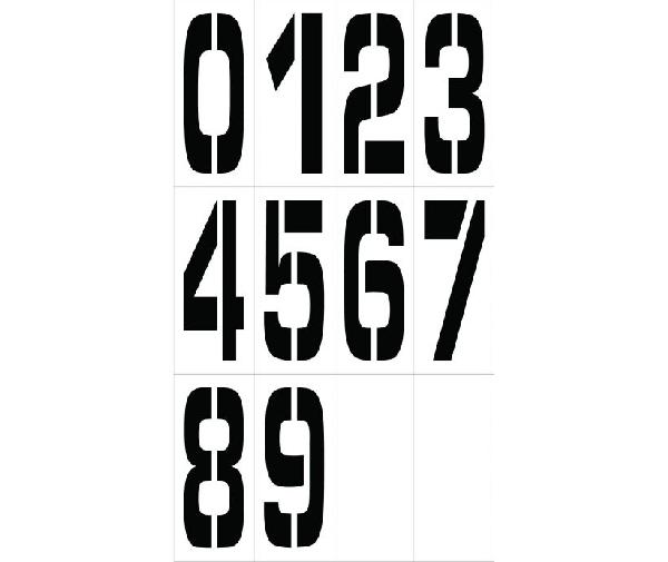 INDIVIDUAL CHARACTER STENCIL NUMBER SET 24
