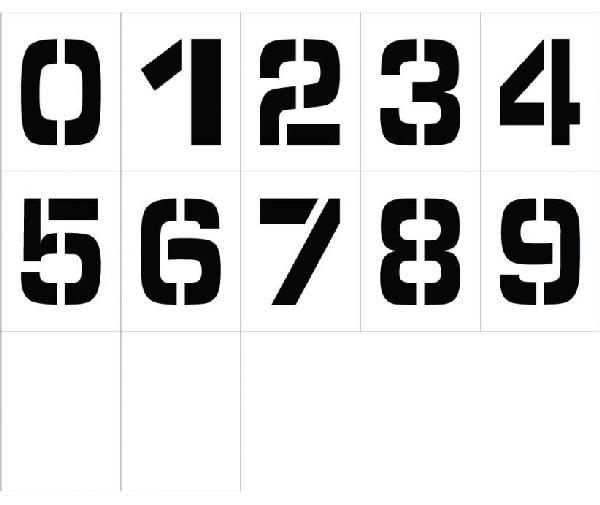 INDIVIDUAL CHARACTER STENCIL NUMBER SET 8