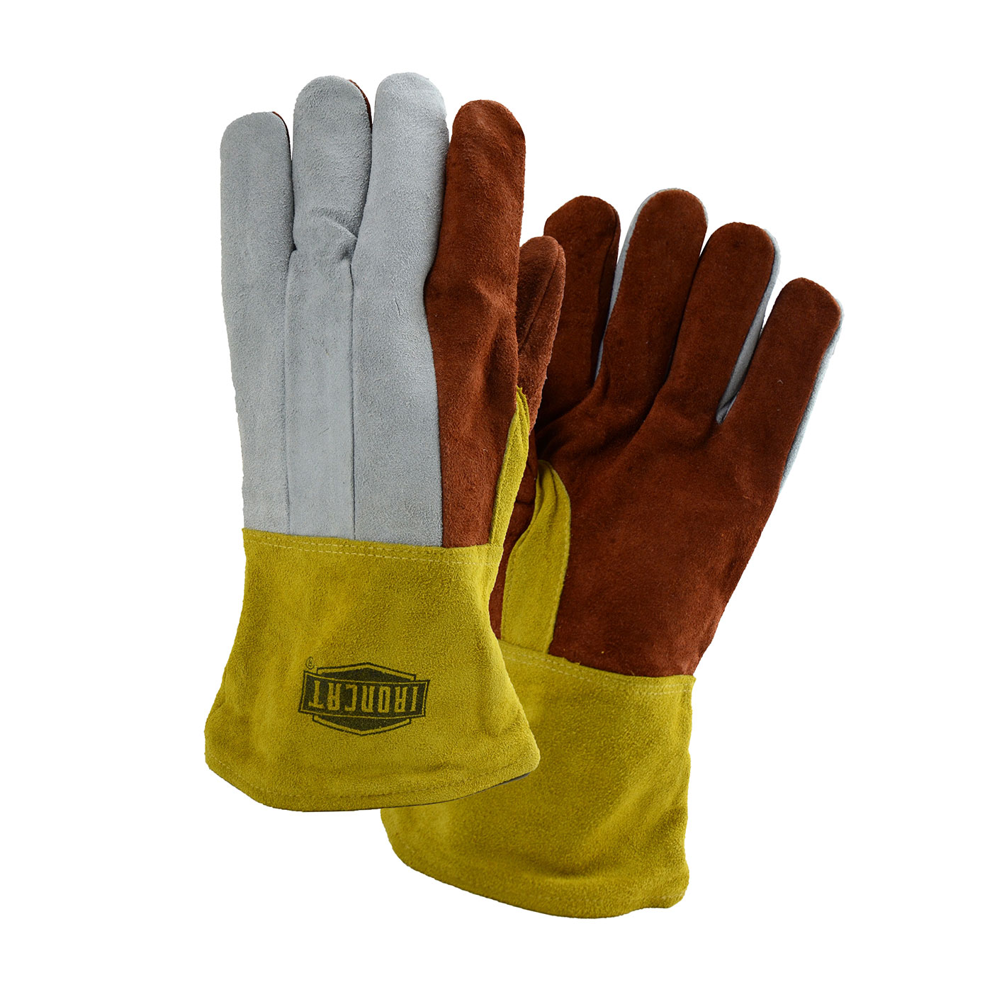 Ironcat® 14 Premium Rust Cotton Lined & Kevlar Stitched Heavy Split Cowhide Foundry Gloves