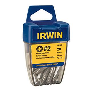 Irwin #2 Phillips Screwdriver Drywall Insert Bit, 20 Piece Contractor Pack