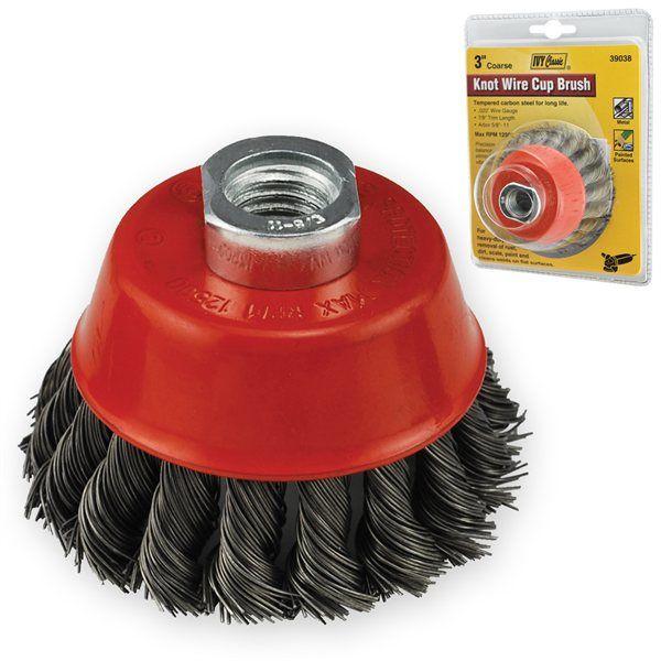 Ivy Classic 39038 3 Knot Wire Cup Brush 5/8-11 Arbor