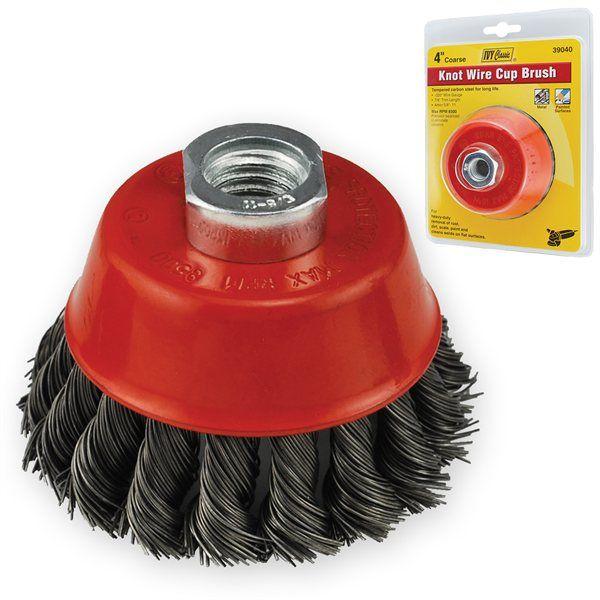 Ivy Classic 39040 4 Knot Wire Cup Brush 5/8-11 Arbor