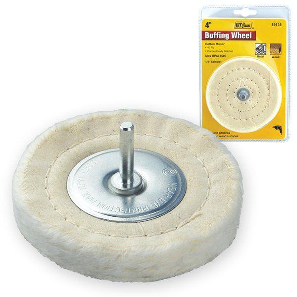 Ivy Classic 39125 4 White Buffing Wheel 1/4 Shank