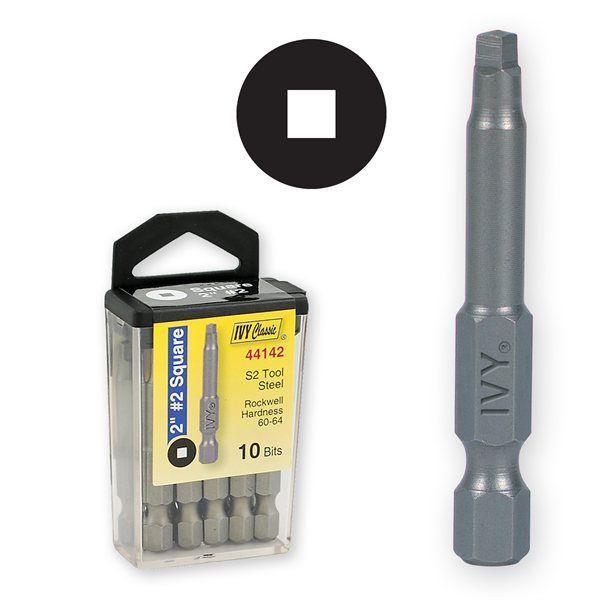 Ivy Classic 44142 2 #2 Square Power Bit - 10 per Contractor Pack