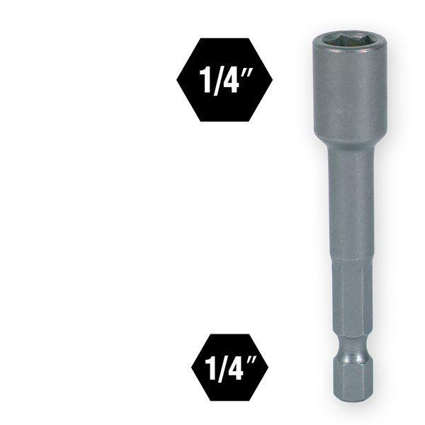 IVY Classic 45480 1/4 x 2-9/16 Magnetic Nut Setter 10-Pack Impact Plus