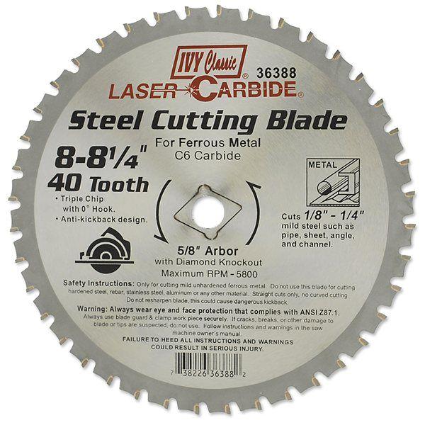Ivy Classic Steel Cutting Carbide Blade 5/8 arbor