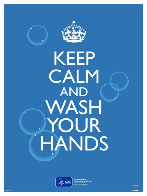 KEEP CALM WASH YOUR HANDS POSTER