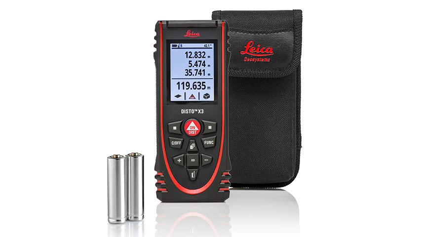 Leica DISTO X3 Rugged Indoor Laser Distance Measurement System (Rotatable Display)