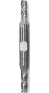 Long Miniature End Mill, Double End, 2 Flute, High Speed Steel