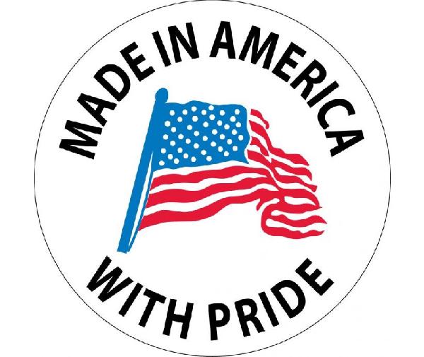 MADE IN AMERICA WITH PRIDE HARD HAT EMBLEM