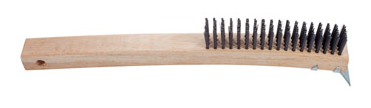 Magnolia Brush 14 4 x 18 Round Carbon Steel Curved Handle Scratch Wire Brush (Scraper)