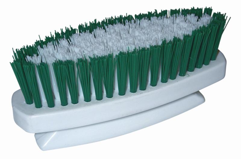 Magnolia Brush Green & White Polypropylene Nail & Hand Scrub Brush