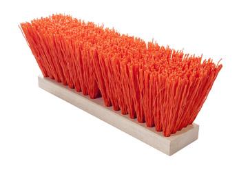 Magnolia Brush OSHA-Orange 16 Flex Handle High Visibility Plastic Street Broom