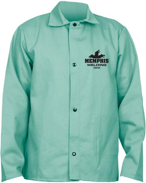 MCR Safety Memphis Welding 30 9oz. Green Finish Cotton Welding Jacket