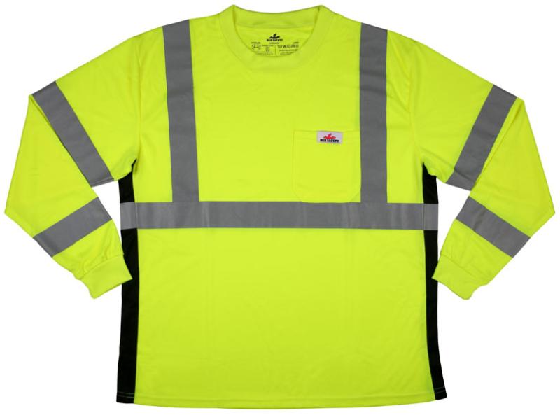 journalist beeld herstel MCR Safety Class 3 Lime Birdseye Mesh Long Sleeve T-Shirt - Mutual Screw &  Supply