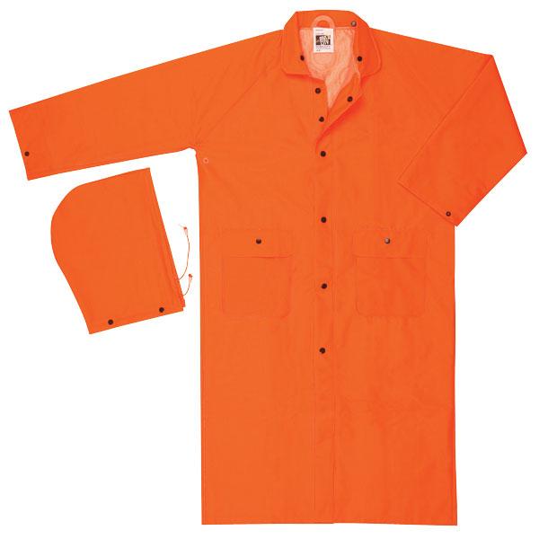 MCR Safety Classic Orange .35mm PVC/Polyester 49 Rain Coat