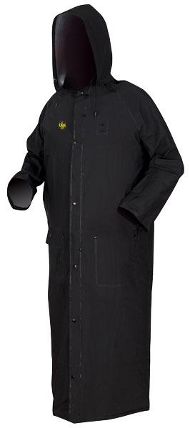 MCR Safety Classic Plus Limited Flammability Black Standard Duty .35mm PVC/Polyester 60 Rider Rain Coat