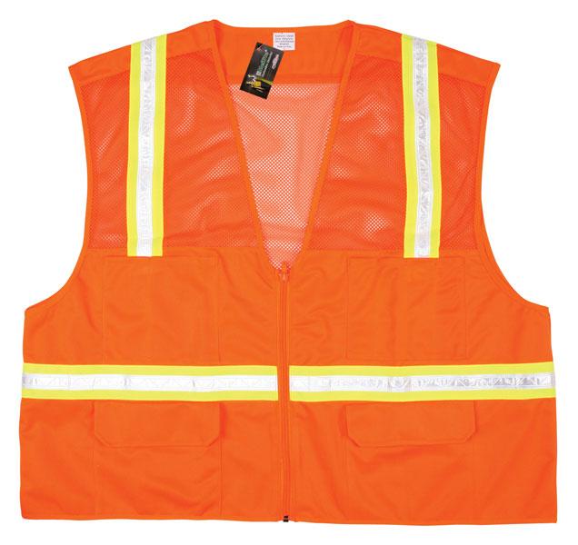 MCR Safety General Purpose Orange Safety Vest